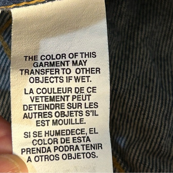 VINTAGE Y2K Tommy Hilfiger Shorts Sz 29 Blue Dark Denim Carpenter Baggy Wide Leg - Picture 6 of 14